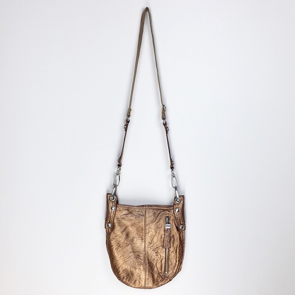 B Makowsky bronze crossbody purse